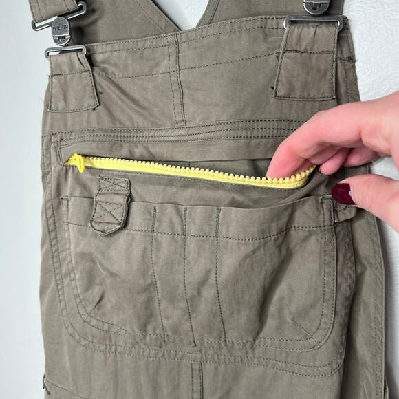 Duluth Trading Co. Women's Heirloom Gardening Bibs Overalls Taupe Brown XS x 31 - Picture 6 of 13